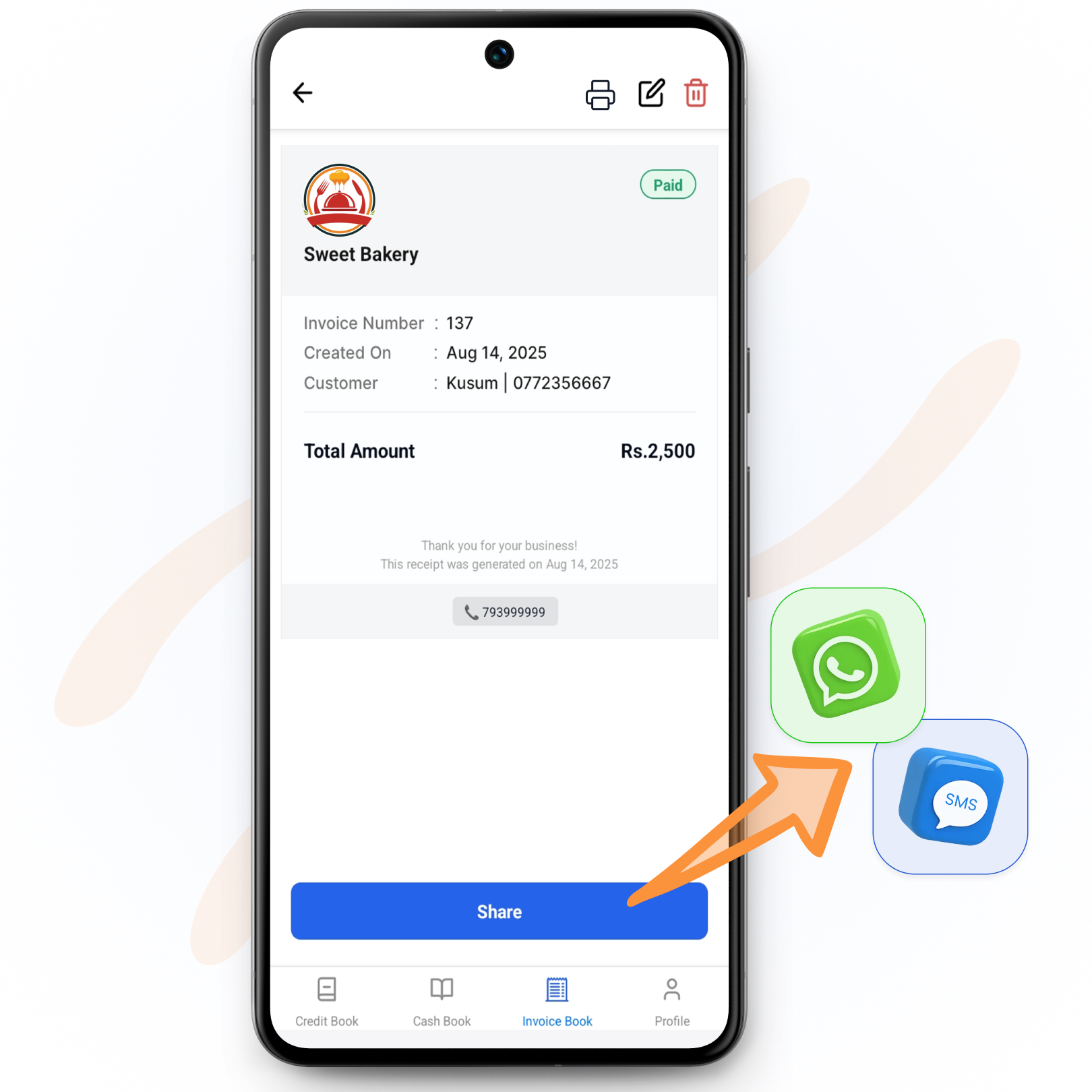 Share reports & invoices